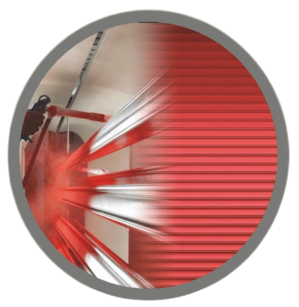 pintura eletrostática portao de enrolar automatico