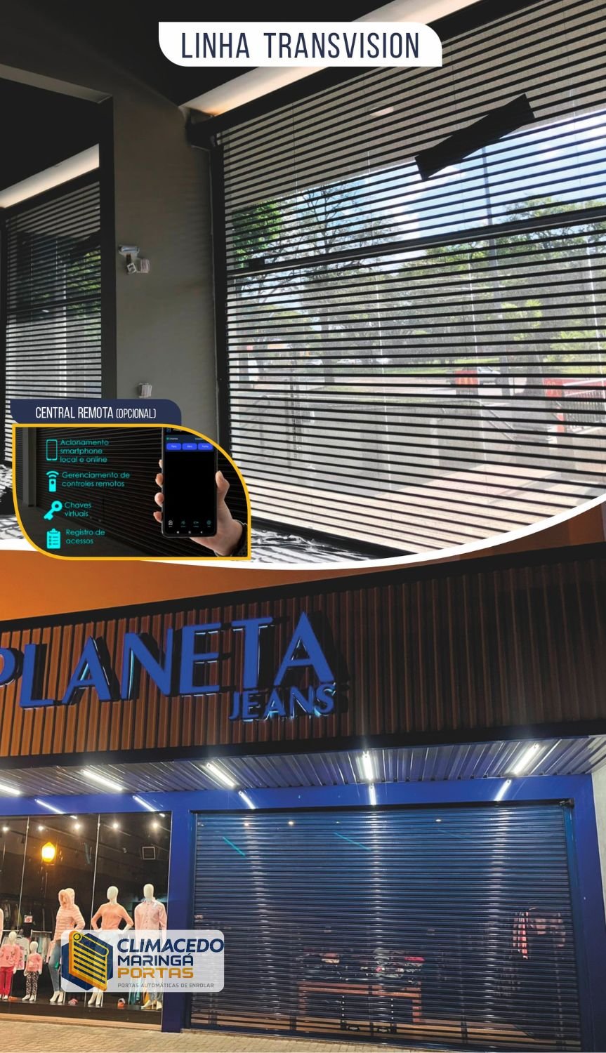portas automaticas de enrolar transvision para comercios industrias e residencias maringa portas climacedo solucoes