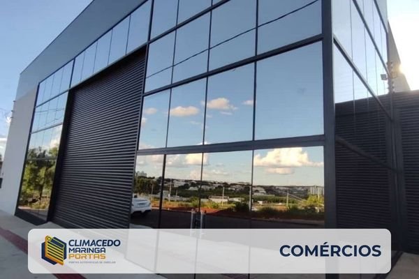 porta de enrolar automatica comercio