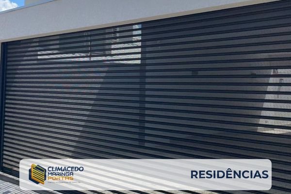 porta de enrolar automatica para casa de condominio